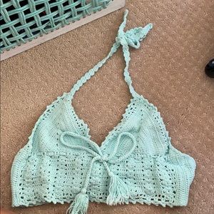 Kendall and Kylie bikini crochet top